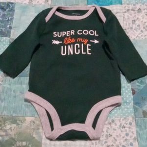 Carter's green newborn longsleeve onesie